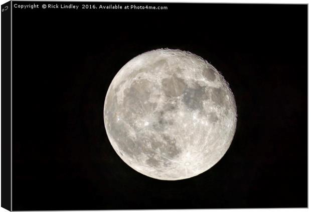 SuperMoon Canvas Print by Rick Lindley