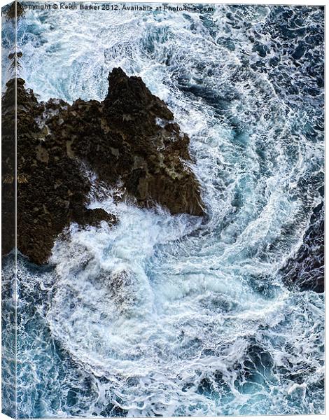 North Majorca Seascape Canvas Print by Keith Barker