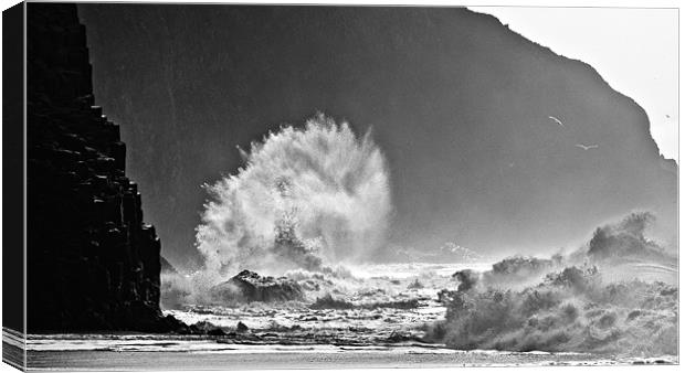 Exploding seascape Canvas Print by Keith Barker