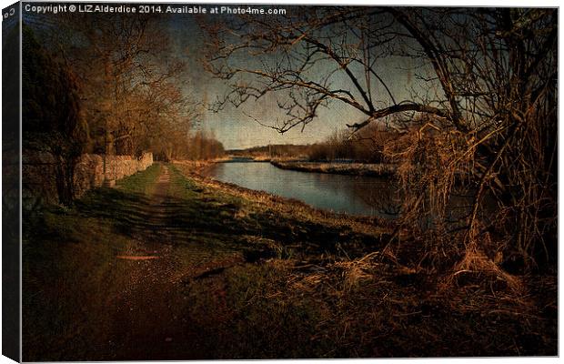 The River Walk Canvas Print by LIZ Alderdice