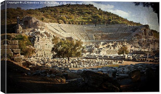 Theatre at Ephesus  Canvas Print by LIZ Alderdice