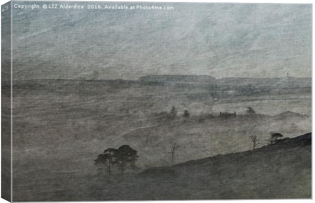 Morning Mist in The Shire Canvas Print by LIZ Alderdice