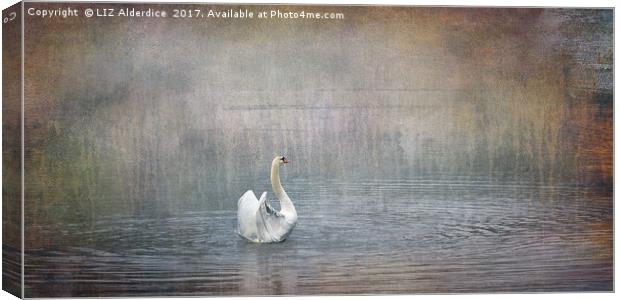 Swan Lake version 2 Canvas Print by LIZ Alderdice