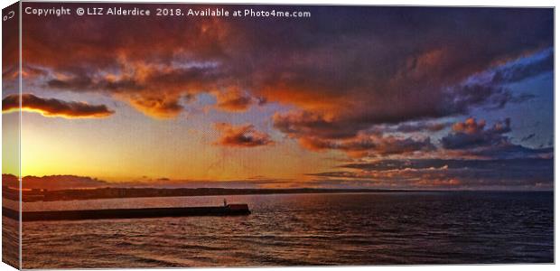 Radiant Coastal Sunset Canvas Print by LIZ Alderdice