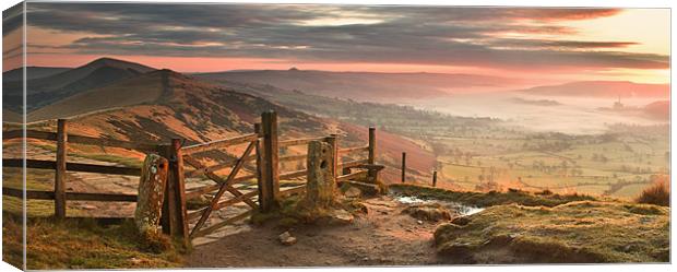 Sunrise Magic at Mam Tor Canvas Print by Andrew Yu