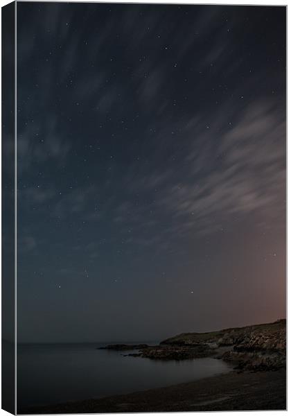 Midnight at Cemlyn Bay Canvas Print by Natures' Canvas: Wall Art  & Prints by Andy Astbury