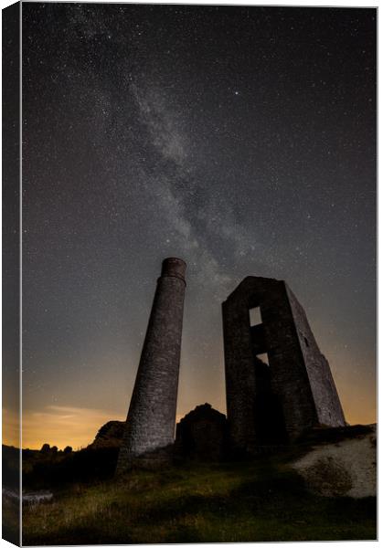 Milky Way Over Old Mine Buildings. No1 Canvas Print by Natures' Canvas: Wall Art  & Prints by Andy Astbury
