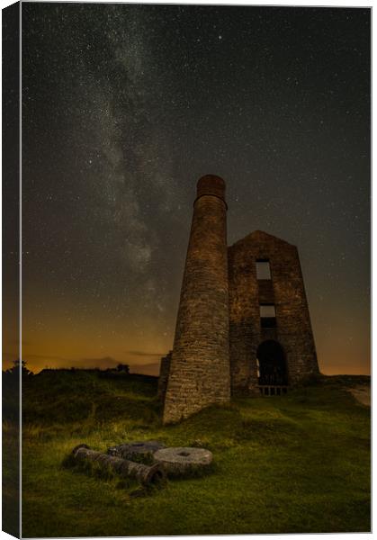 Milky Way Over Old Mine Buildings.No3 Canvas Print by Natures' Canvas: Wall Art  & Prints by Andy Astbury