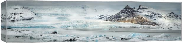 The Fjallajokull Glacier and Ice Lagoon. Canvas Print by Natures' Canvas: Wall Art  & Prints by Andy Astbury