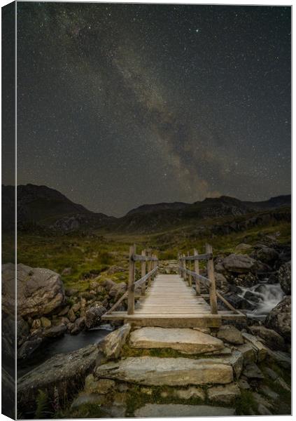 The Milky Way over Snowdonia, North Wales Canvas Print by Natures' Canvas: Wall Art  & Prints by Andy Astbury