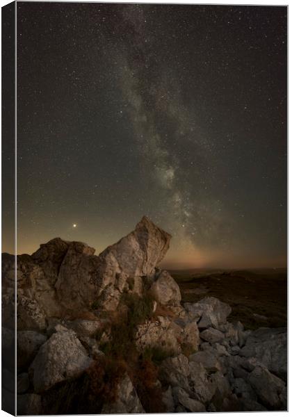 Milky Way Over Shropshire. Canvas Print by Natures' Canvas: Wall Art  & Prints by Andy Astbury
