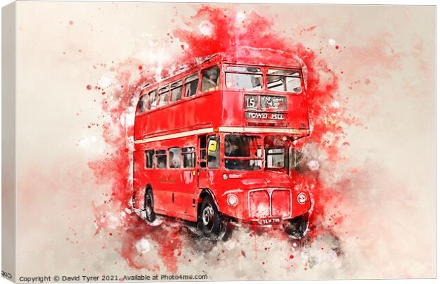 London's Storied Red Routemaster Unveiled Canvas Print by David Tyrer