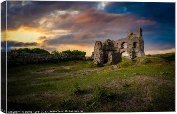 Pennard Castle , Gower, Wales Canvas Print by David Tyrer
