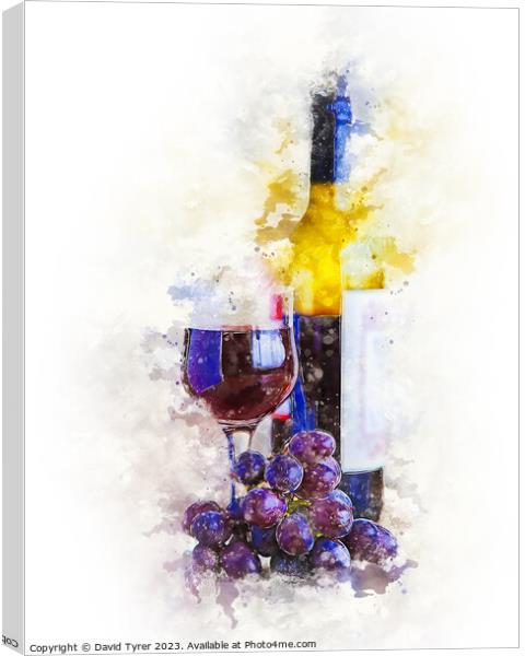 For Wine Lovers Canvas Print by David Tyrer