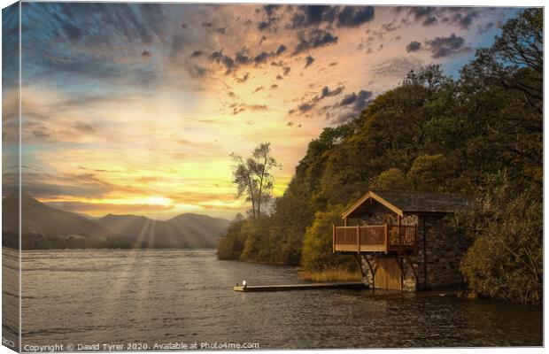 The Old Boat House - Ullswater Canvas Print by David Tyrer