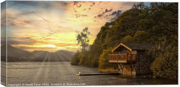 The Old Boat House - Ullswater Canvas Print by David Tyrer