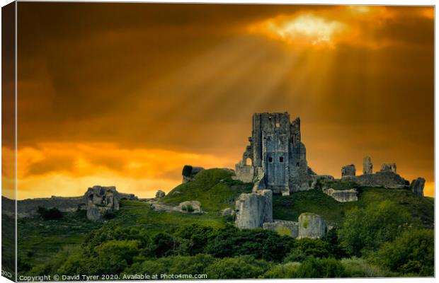 Eerie Castle Ruins Canvas Print by David Tyrer