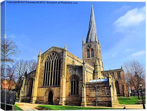 The crooked spire Canvas Print by Neil Ravenscroft