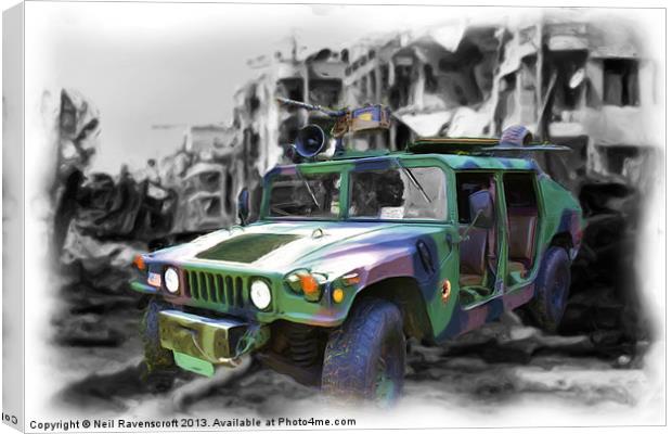 Humvee Canvas Print by Neil Ravenscroft