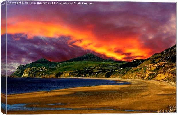 Nefyn sunset Canvas Print by Neil Ravenscroft