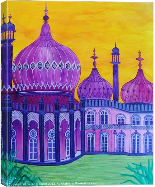 Purple Pavilion Brighton Canvas Print by Sarah Bonnot