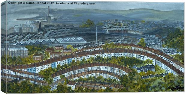 Roundhill Crescent Brighton Canvas Print by Sarah Bonnot