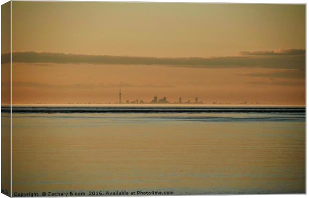 View of the skyline of Toronto from Niagara-on-the Canvas Print by Zachary Bloom