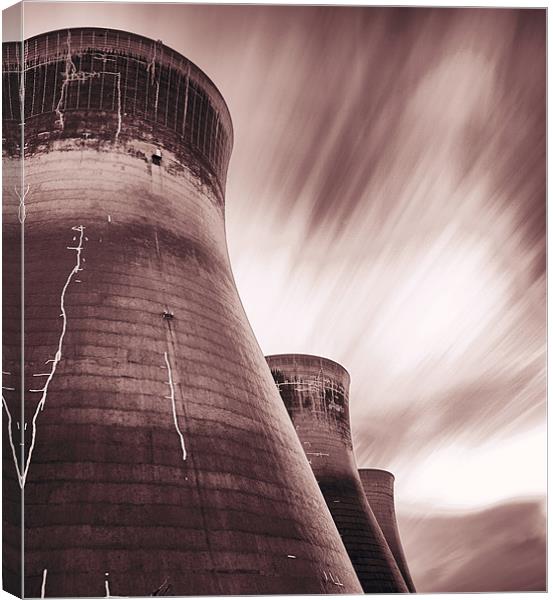 Derelict Cooling Towers Canvas Print by David Yeaman
