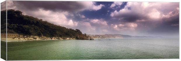 View East from Looe Pier Canvas Print by David Yeaman