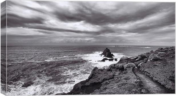 Stormy Lands End Canvas Print by David Yeaman