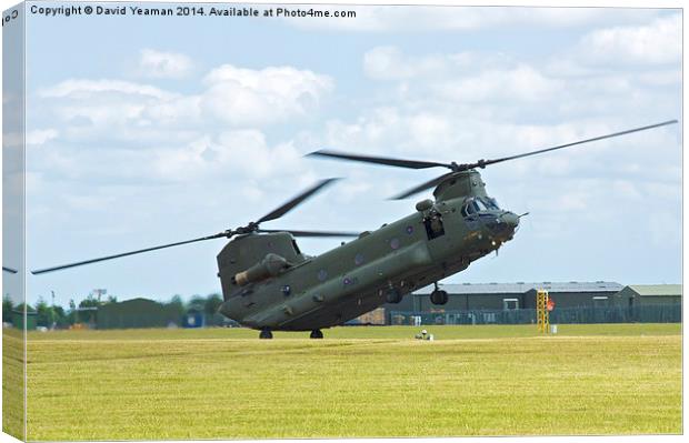    RAF Chinook HC2 Canvas Print by David Yeaman