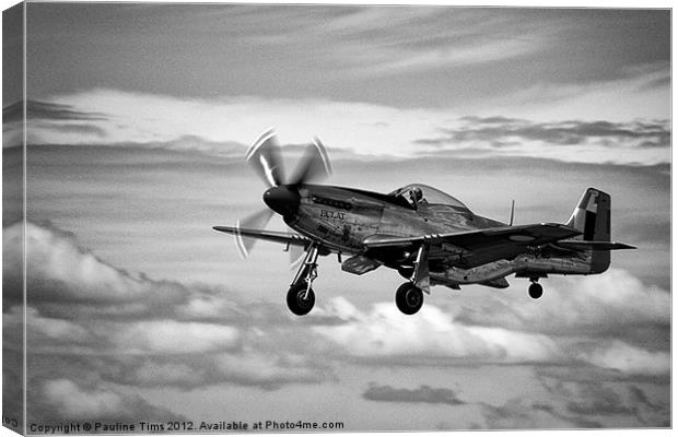 Mustang P 51D Canvas Print by Pauline Tims