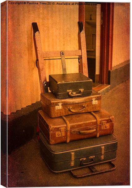  Vintage Luggage Canvas Print by Pauline Tims