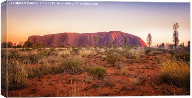  Sunrise at Uluru Canvas Print by Pauline Tims