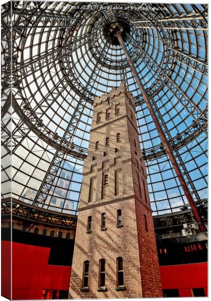 Coop's Shot Tower at Melbourne Central Canvas Print by Pauline Tims