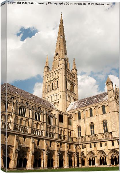 Norwich Cathedral Canvas Print by Jordan Browning Photo
