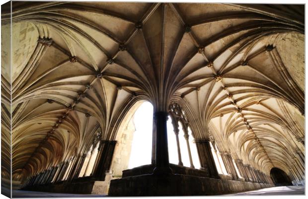 Norwich Cloisters  Canvas Print by Jordan Browning Photo