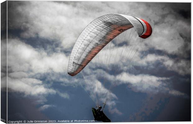 Paragliding  Canvas Print by Julie Ormiston