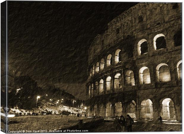 Colosseum in Rome Canvas Print by Tom Hard