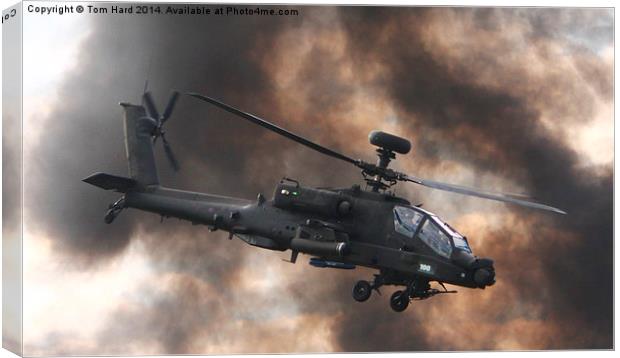  Apache Attack Helicopter Canvas Print by Tom Hard
