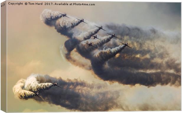  Red Arrows Storm Canvas Print by Tom Hard
