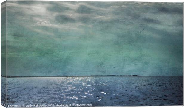 Peaceful Lake Life Canvas Print by Judy Hall-Folde