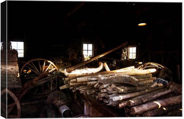 Repair Shop Canvas Print by Judy Hall-Folde