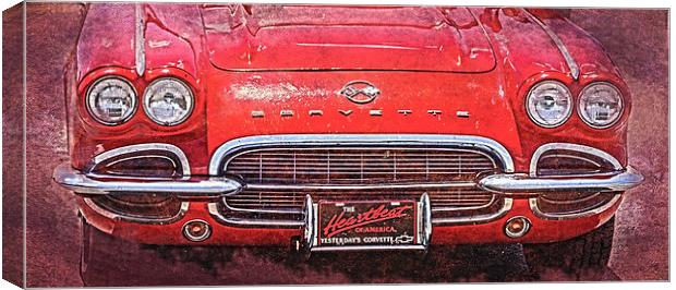 Vintage Red Vette Canvas Print by Judy Hall-Folde