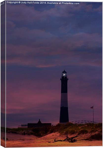 Beacon Through the Dark Canvas Print by Judy Hall-Folde