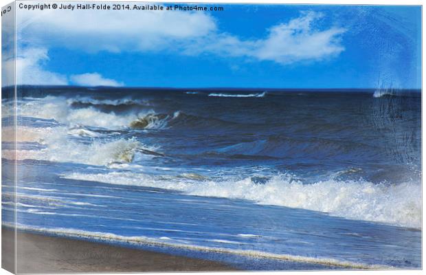 Atlantic Surf Canvas Print by Judy Hall-Folde