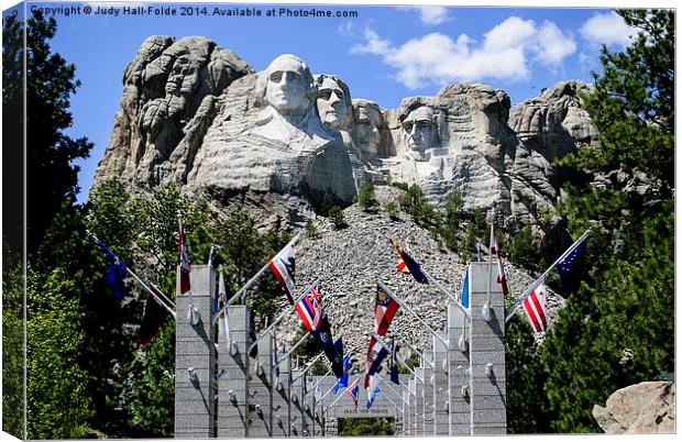  Presidents Rock Canvas Print by Judy Hall-Folde