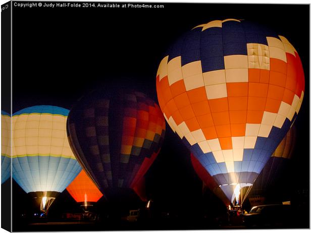  Lighting the Night Canvas Print by Judy Hall-Folde