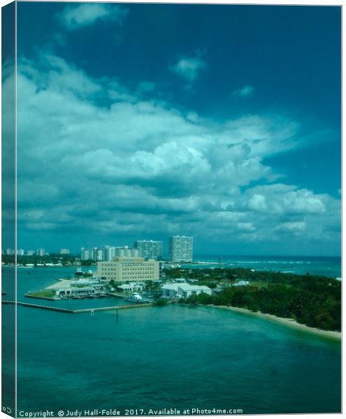 View from Port Everglades Canvas Print by Judy Hall-Folde