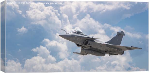 Rafale fighter jet Canvas Print by P H